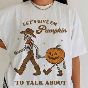 Funny Fall Graphic Tee, Halloween Cowboy Tee